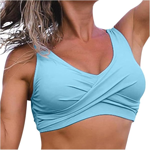 Haut de bikini push-up bandeau Femme imprimé Hawaïen-0