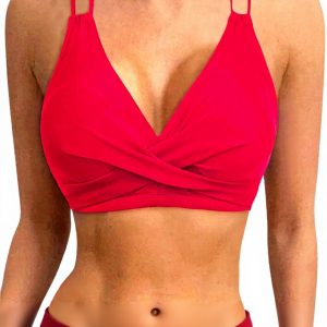 Haut de bikini push-up sans bretelles crochet femme maillot
