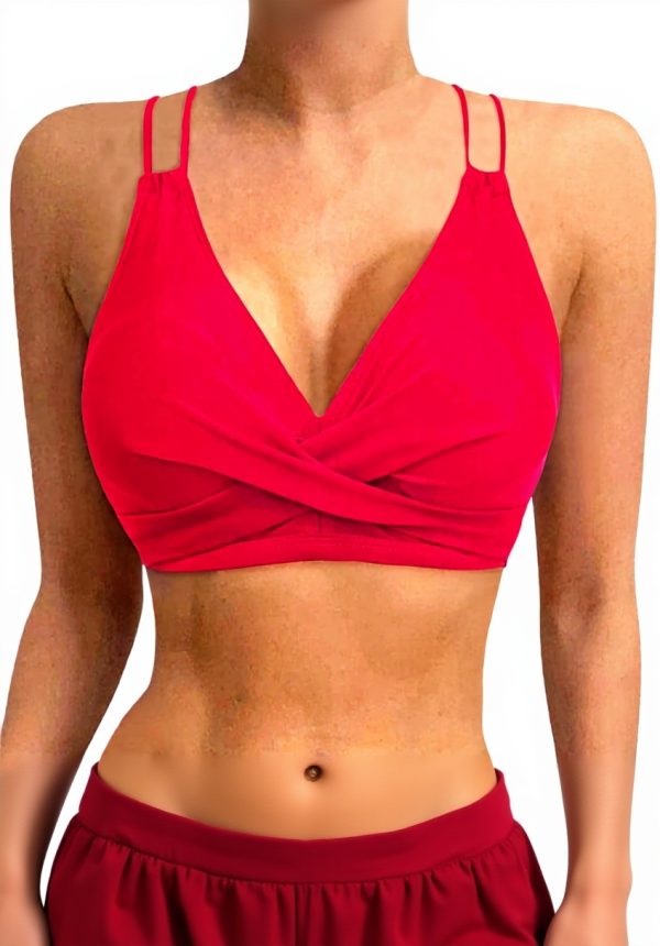 Haut de bikini push-up sans bretelles crochet femme maillot