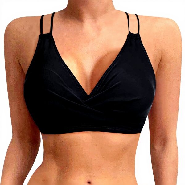 Haut de bikini femme extensible froncé torsadé Générique