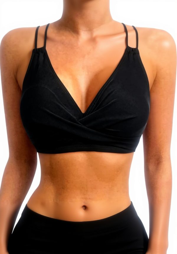 Haut de bikini femme extensible froncé torsadé Générique