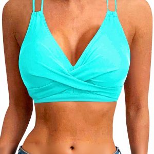 Haut bikini femme bandeau extensible rembourrage amovible