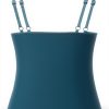 Haut de maillot de bain push-up col en V femme réglable