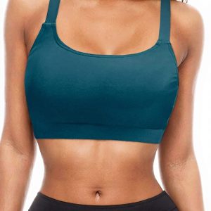 Haut de bikini dos nu push-up femme imprimé hawaïen