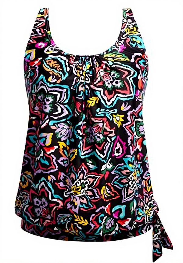 Haut de maillot de bain femme bandeau push-up floral