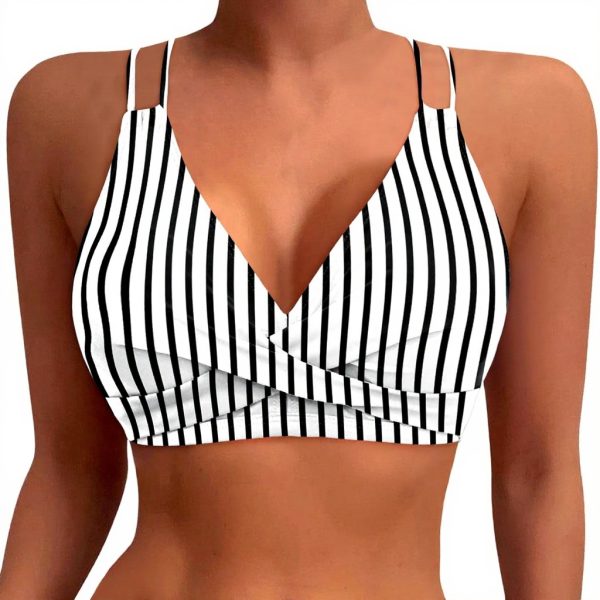 Haut de bikini triangle sans armatures femme extensible