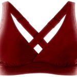 Haut de maillot push-up sans bretelles femme liens croisés