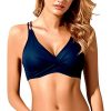 Maillot de bain push-up bandeau femme liens croisés bonnets