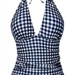 Maillot de bain femme push-up bandeau dos nu bleu