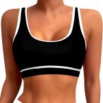 Haut de bikini push-up triangle sans armatures liens croisés