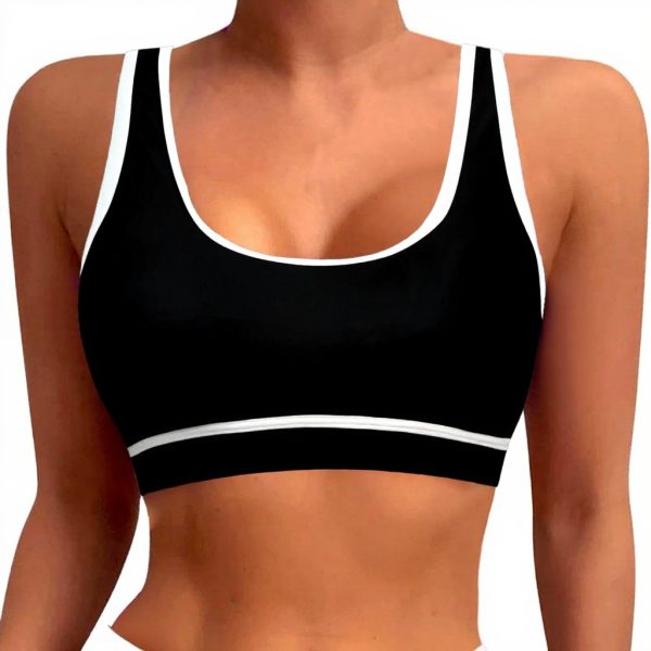 Haut de bikini push-up triangle sans armatures liens croisés