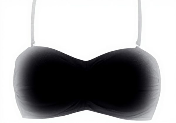 Haut de bikini femme push-up bandeau noir blanc maillot bain