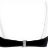 Haut de bikini femme push-up bandeau noir blanc maillot bain