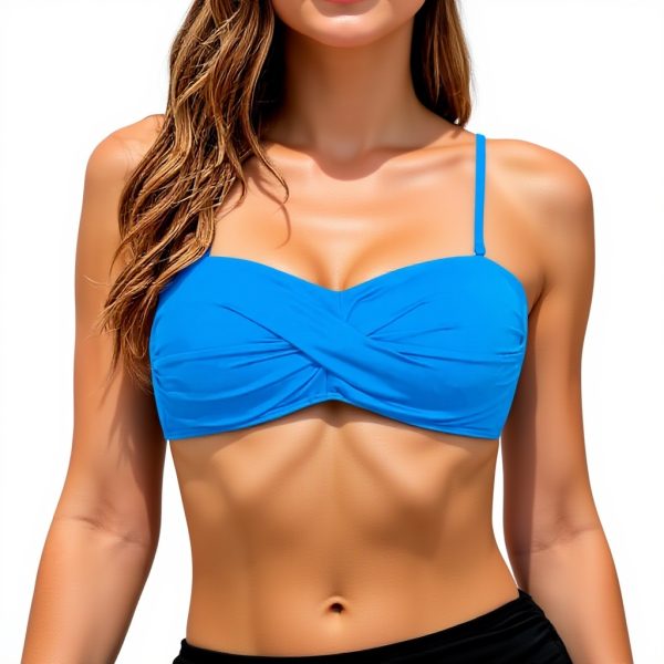 Haut de bikini dos nu armatures push-up imprimé hawaïen