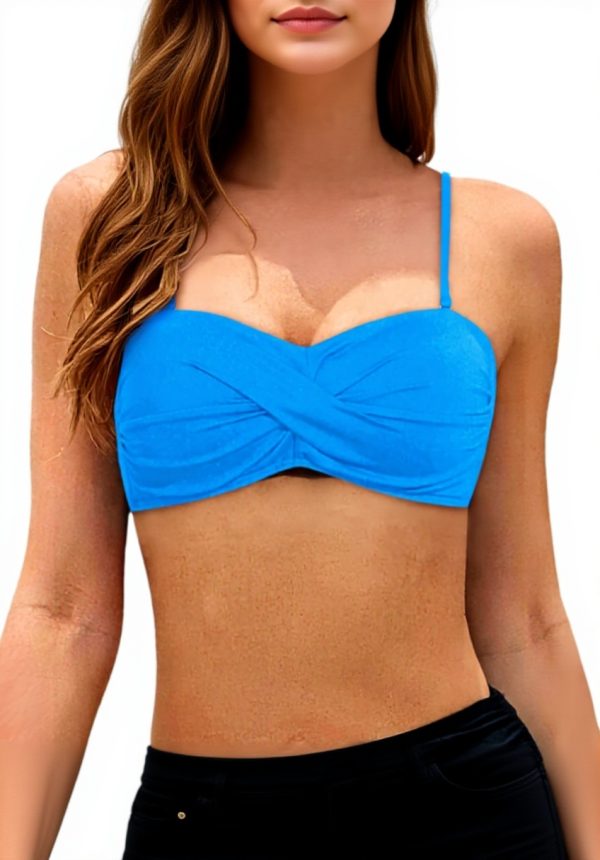 Haut de bikini dos nu armatures push-up imprimé hawaïen