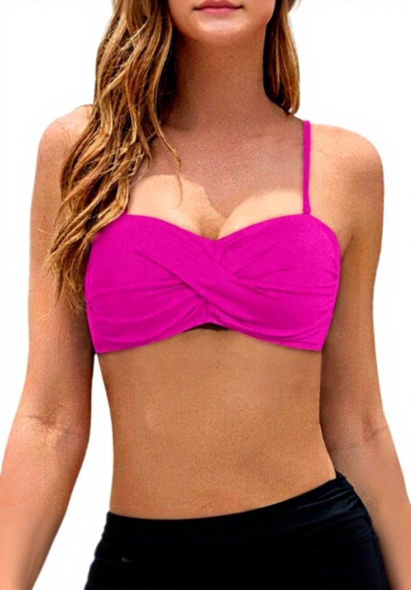 Haut de bikini dos nu femme soutien-gorge sexy liens croisés