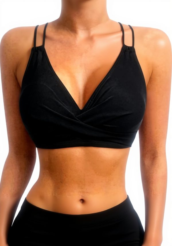 Haut de bikini dos nu push-up femme noir Générique