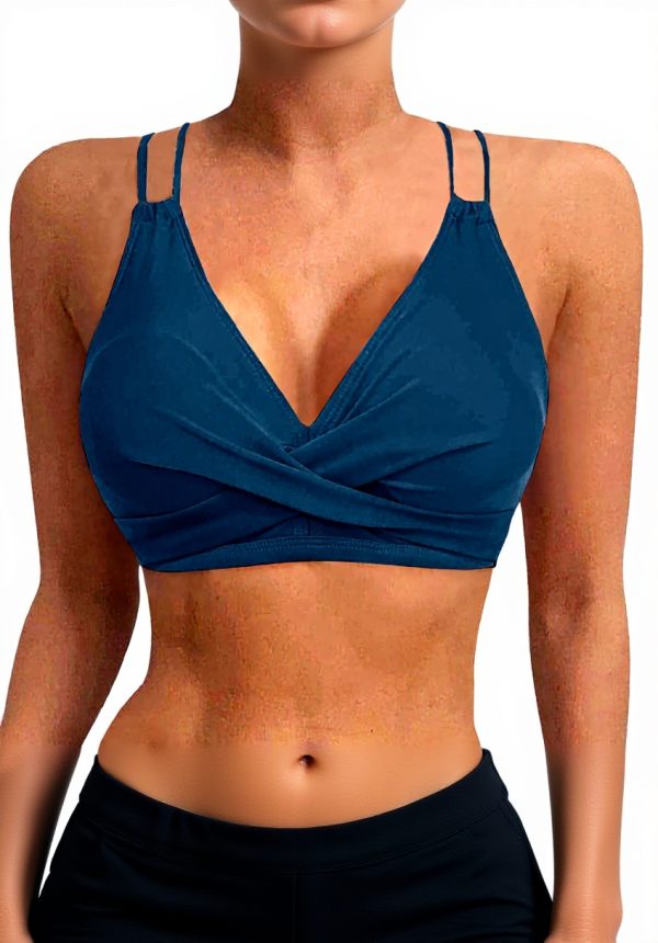 Haut de bikini dos nu femme triangle sans armatures mode