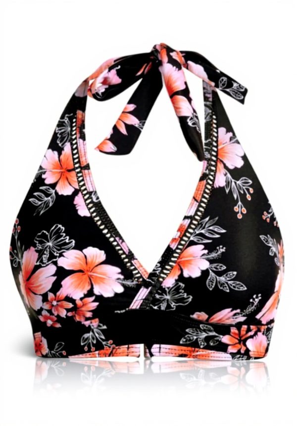 Haut de bikini femme push-up rembourré triangle plage