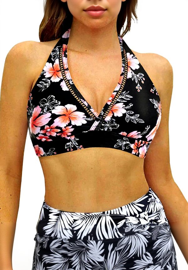 Haut de bikini femme push-up rembourré triangle plage