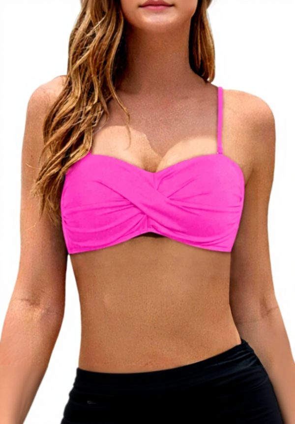 Haut maillot de bain femme bandeau imprimé Hawaïen