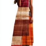 Robe d'été sans manches longue imprimée femme confortable-0