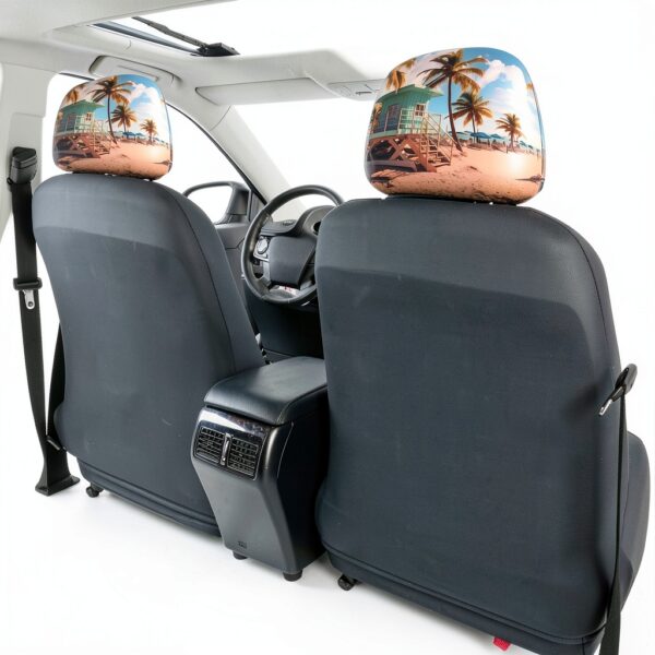 Housse appui-tête voiture YYHHAOFA Miami Beach polyester-3