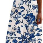 Robe d'été sans manches longue imprimée femme confortable-0